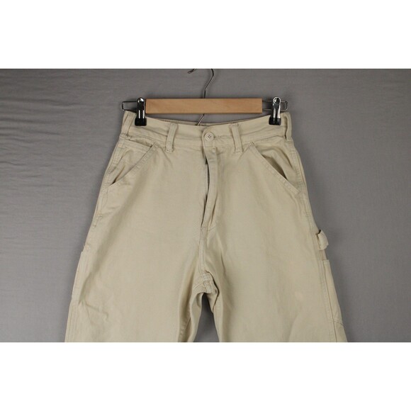 J Galt Denim Women's Beige Carpenter Pants Size Medium Straight Leg Casual Fall - Picture 8 of 15